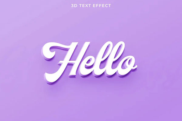 Minimal 3D Text Effect