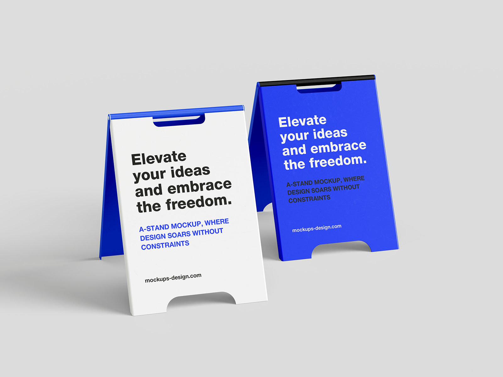 4 A-stand Mockups in Minimal Setting FREE PSD