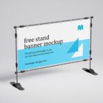4 Different Angles Banner Stand Mockups