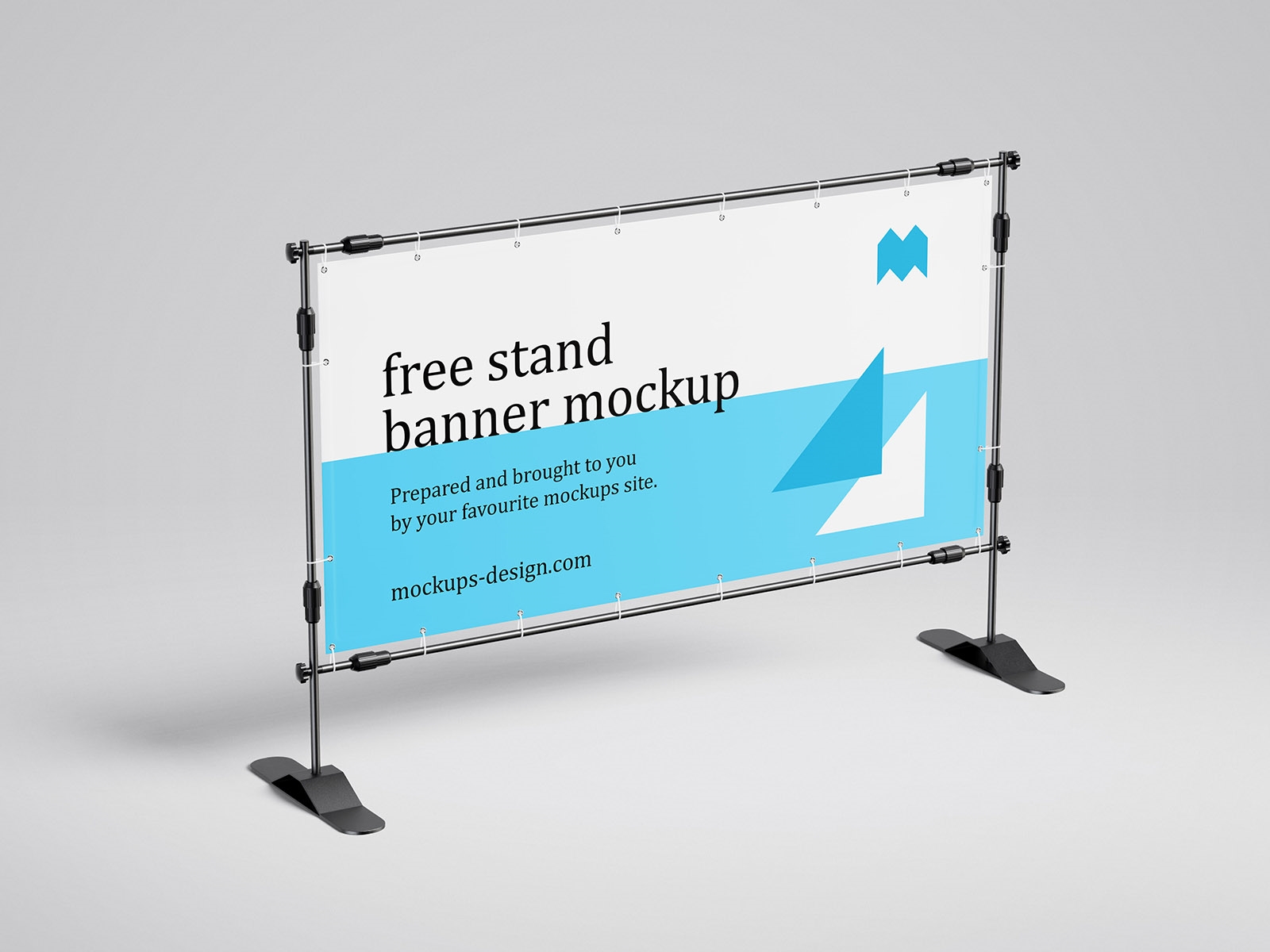 4 Different Angles Banner Stand Mockups FREE PSD