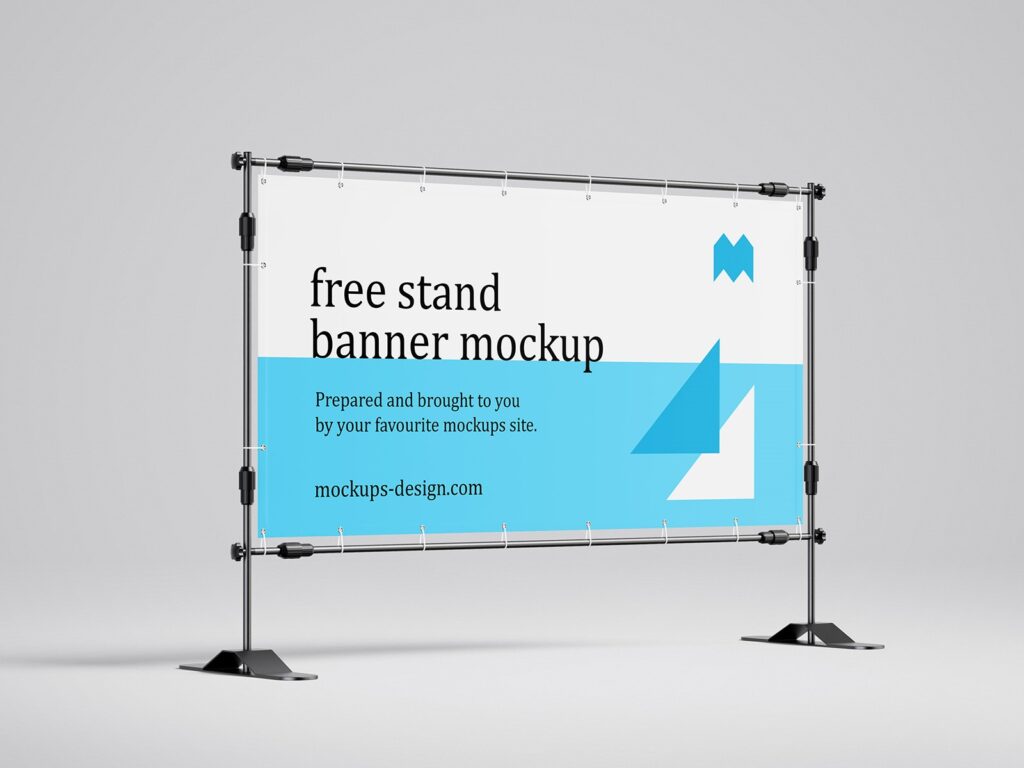 4 Different Angles Banner Stand Mockups