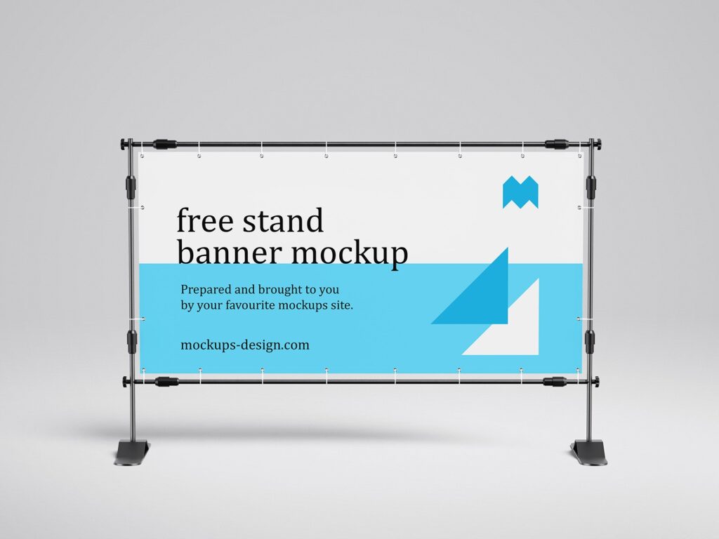 4 Different Angles Banner Stand Mockups