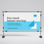 4 Different Angles Banner Stand Mockups