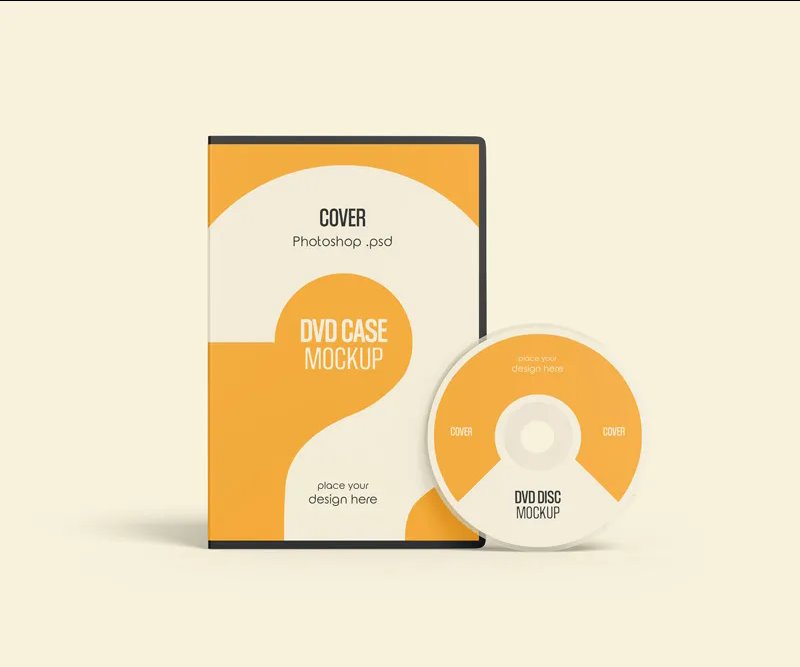 4 Different Sights of DVD Case Mockup