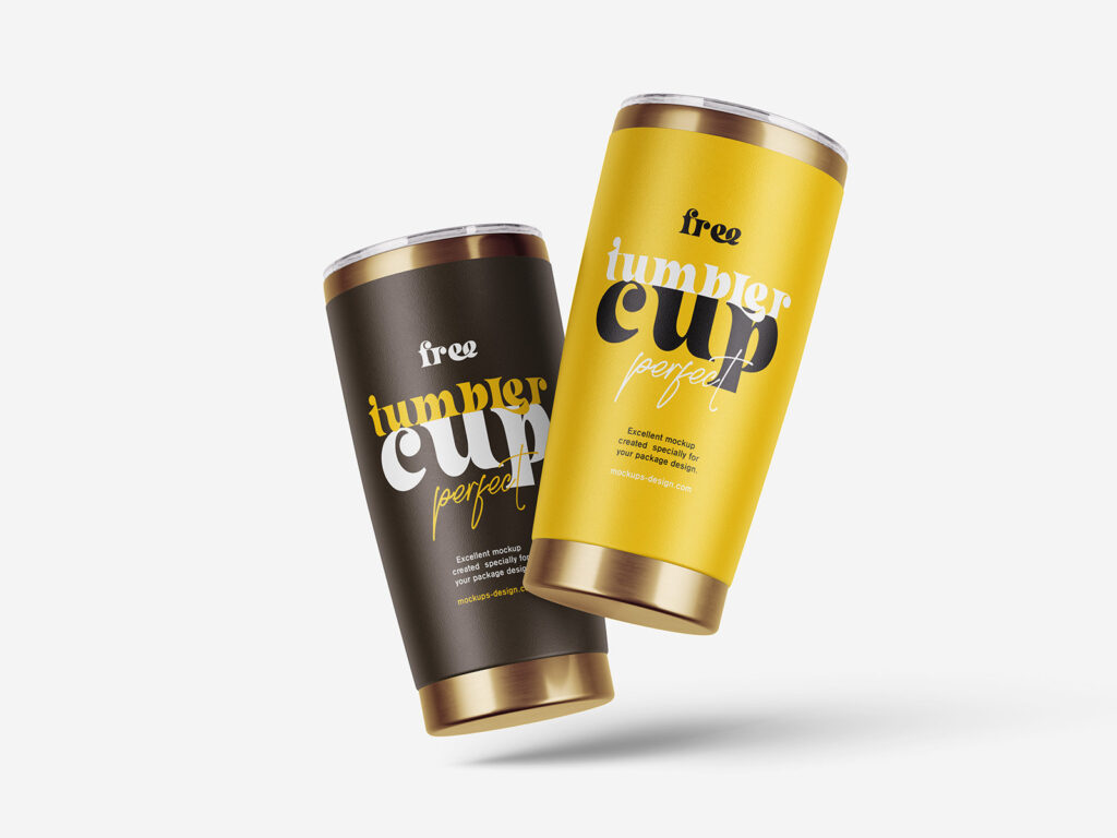 4 Different Visions of Tumbler Mockup