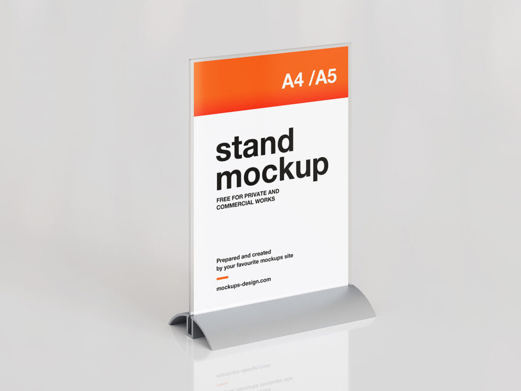 4 Distinct Sights of Desk Stand Mockup