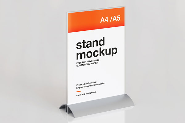 4 Distinct Sights of Desk Stand Mockup
