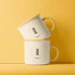 4 Distinct Visions of Enamel Mugs Mockup