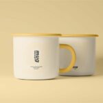 4 Distinct Visions of Enamel Mugs Mockup