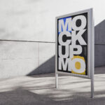 4 Exhibition Citylight Mockups in Perspective Views
