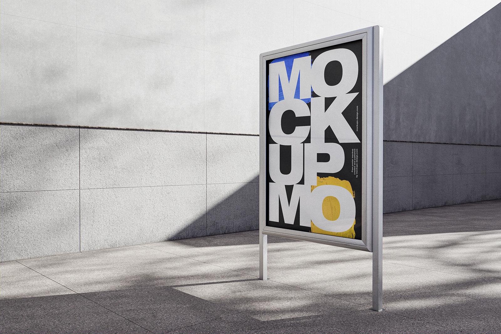 4 Exhibition Citylight Mockups in Perspective Views FREE PSD