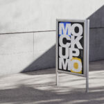 4 Exhibition Citylight Mockups in Perspective Views