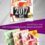 4 Glitzy, Modern New Year Party Flyers and Facebook Cover Templates