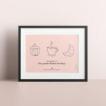 4 Mockups Featuring a Horizontal Poster Frame from Different Angles mockup preview