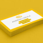 4 Mockups Including Stack of Business Cards in Different Views