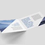 4 Mockups of Horizontal Bi-fold Leaflet