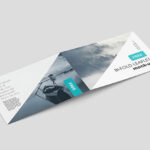 4 Mockups of Horizontal Bi-fold Leaflet
