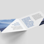 4 Mockups of Horizontal Bi-fold Leaflet