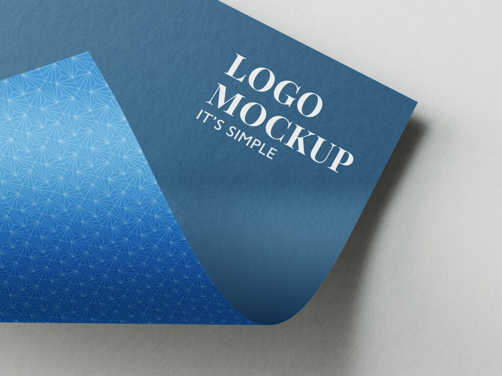 4 Mockups of Logo on Double-Sided Paper mockup preview