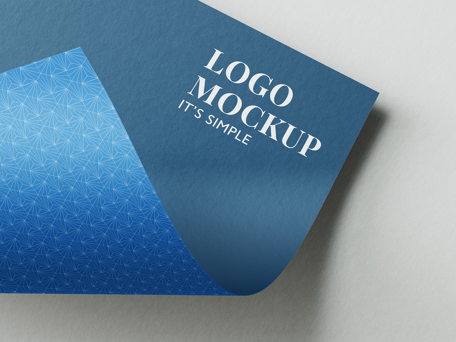 4 Mockups of Logo on Double-Sided Paper FREE PSD