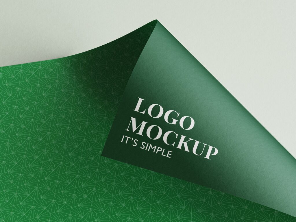 4 Mockups of Logo on Double-Sided Paper mockup preview