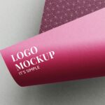 4 Mockups of Logo on Double-Sided Paper mockup preview