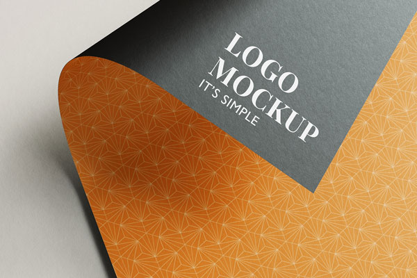 4 Mockups of Logo on Double-Sided Paper