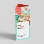 4 Mockups of Table Tent Menu mockup preview