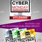 4 Modern 3D Cyber Monday Flyer Templates