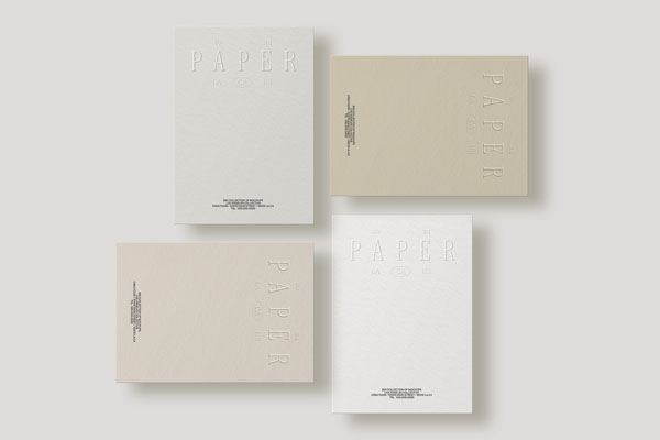 4 Papers Mockup in Top View