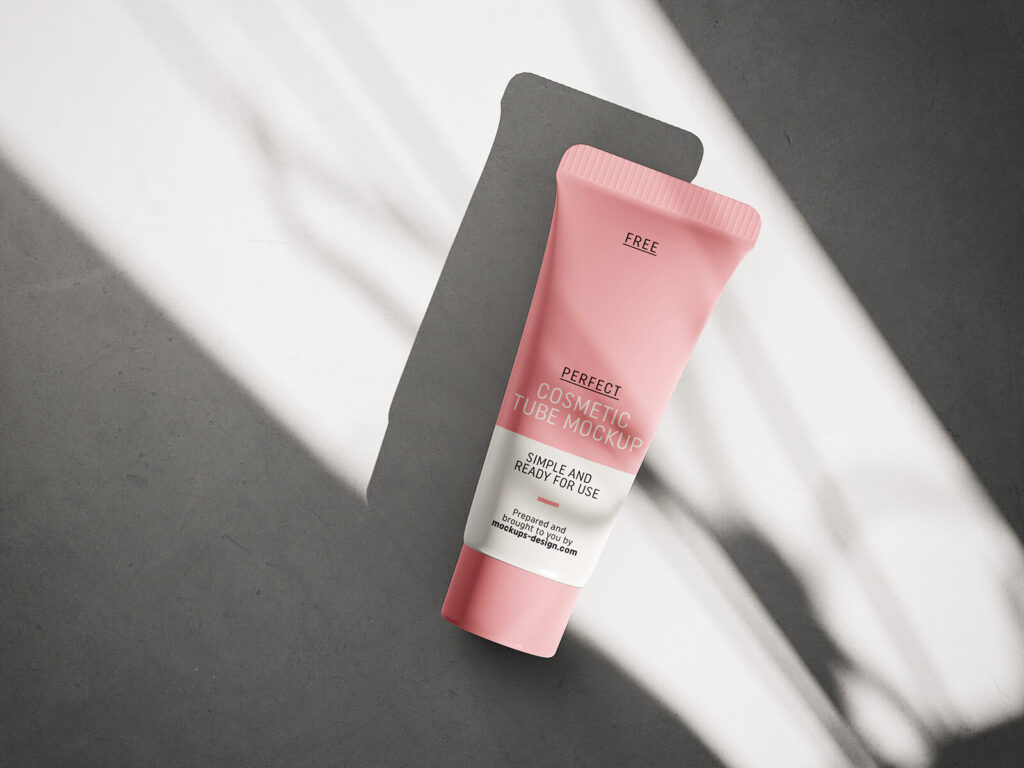 4 Plastic Cosmetic Tube Mockups mockup preview