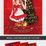 4 Red and Golden Christmas Eve Party Flyer Templates