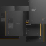4 Shots of A4 Magazine Brochure Mockup