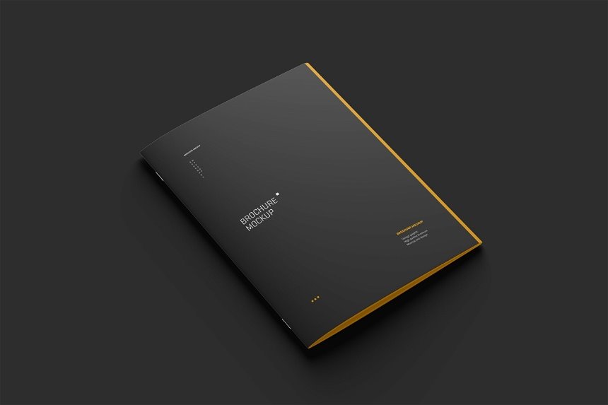 4 Shots of A4 Magazine Brochure Mockup FREE PSD