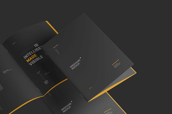 4 Shots of A4 Magazine Brochure Mockup