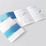4 Shots of A4 Tri Fold Brochure Mockup
