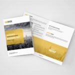 4 Shots of A5 Bi Fold Brochure Mockups