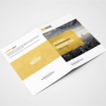 4 Shots of A5 Bi Fold Brochure Mockups