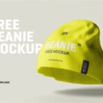 4 Shots of Beanie Hat Mockup