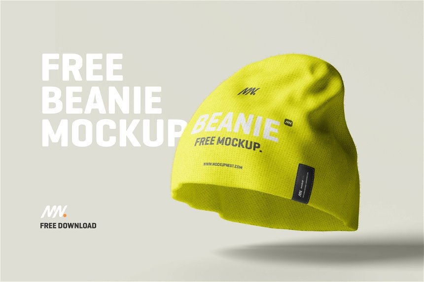 4 Shots of Beanie Hat Mockup