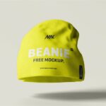 4 Shots of Beanie Hat Mockup