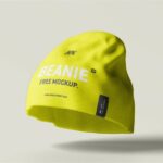 4 Shots of Beanie Hat Mockup