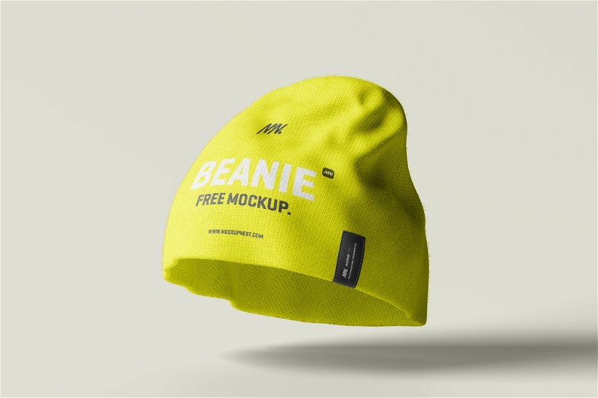 4 Shots of Beanie Hat Mockup