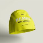 4 Shots of Beanie Hat Mockup