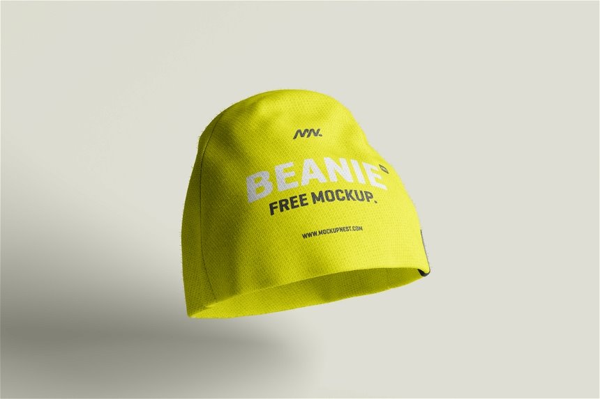 4 Shots of Beanie Hat Mockup