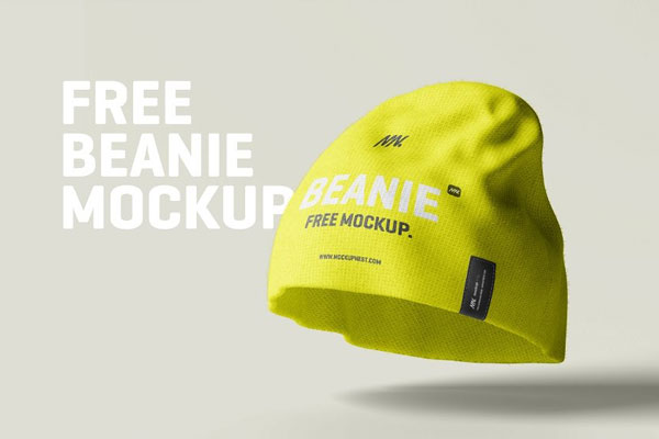 4 Shots of Beanie Hat Mockup