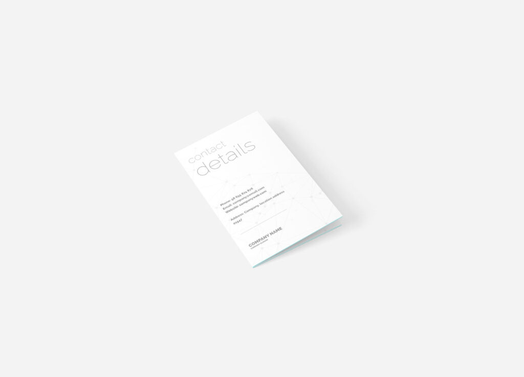 4 Shots of Bi-folded Business Card Mockup