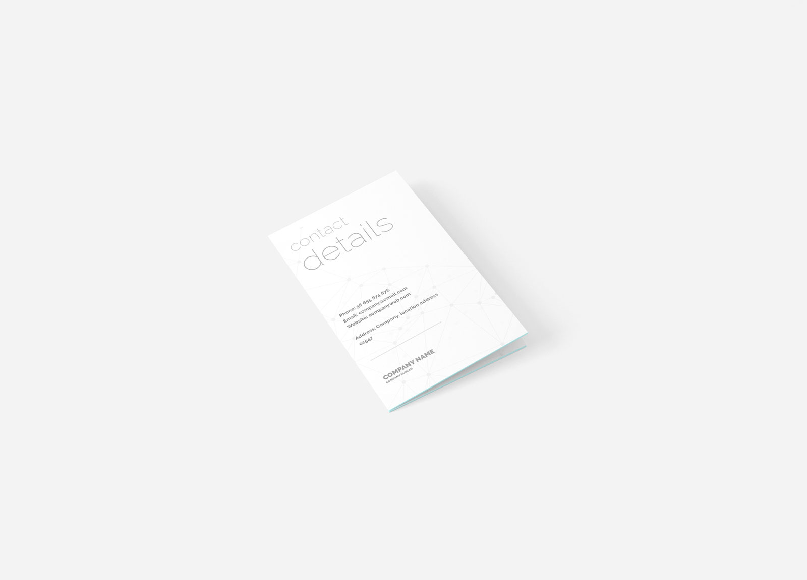 Free 4 Shots of Bi-folded Business Card Mockup PSD Template