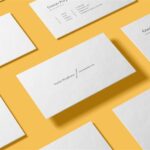 4 Shots of Clean Business Card Mockup