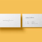 4 Shots of Clean Business Card Mockup